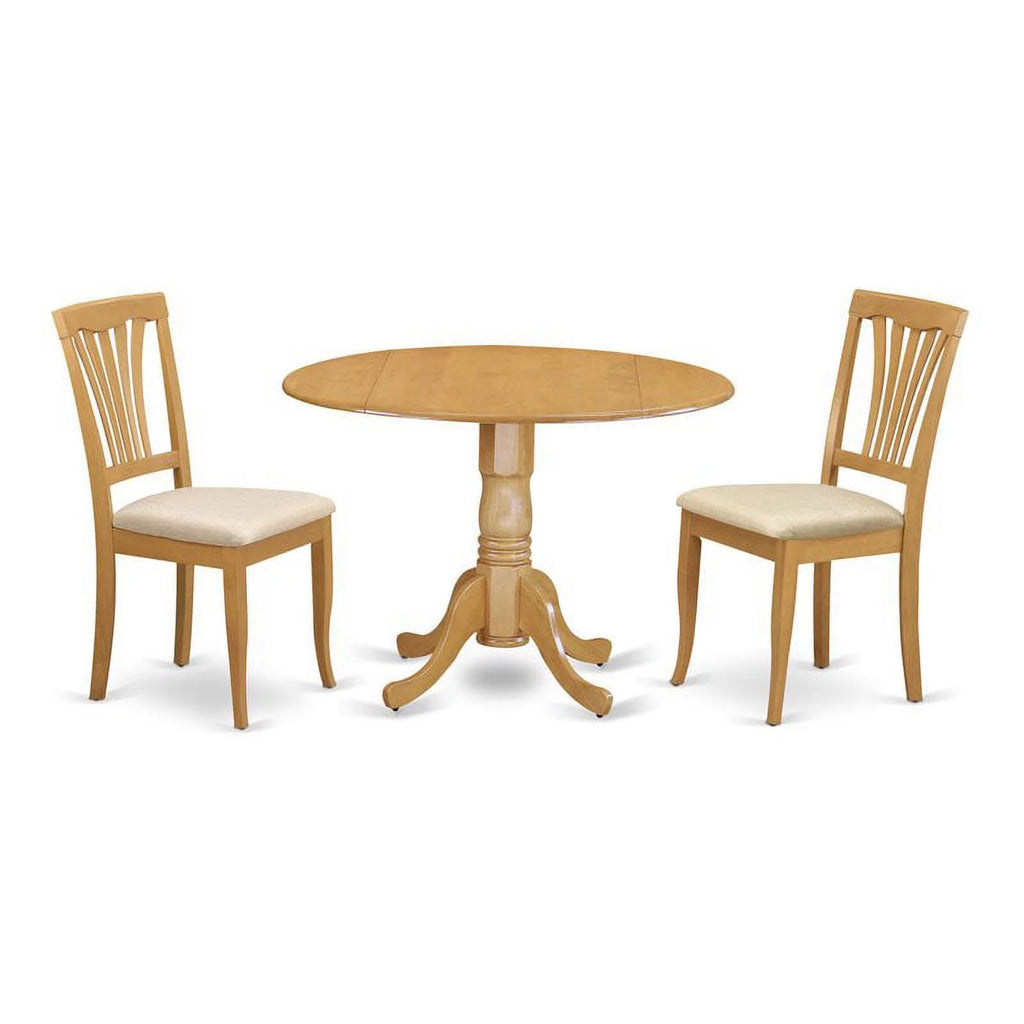 Oak Wood Dining Set with Fabric Seat M7080