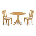 Oak Wood Dining Set with Fabric Seat M7080