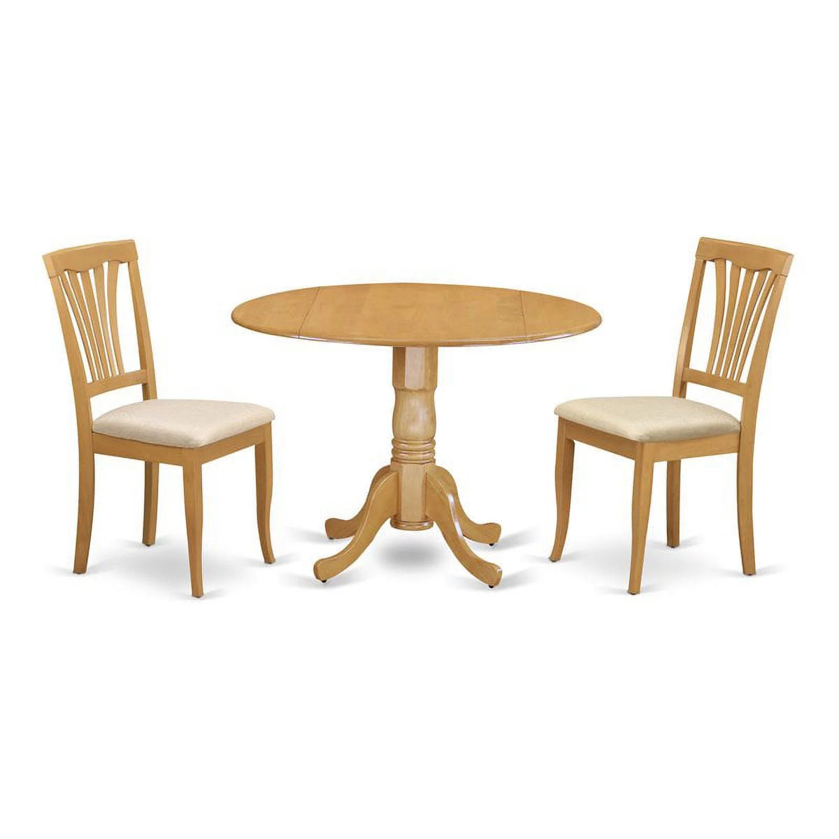 Oak Wood Dining Set with Fabric Seat M7080