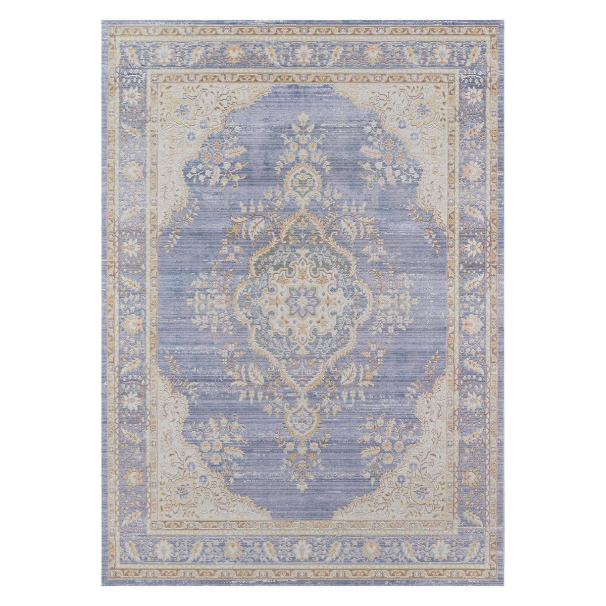 Blue Polyester Machine Made Area Rug 7'10" X 10'6" B603772