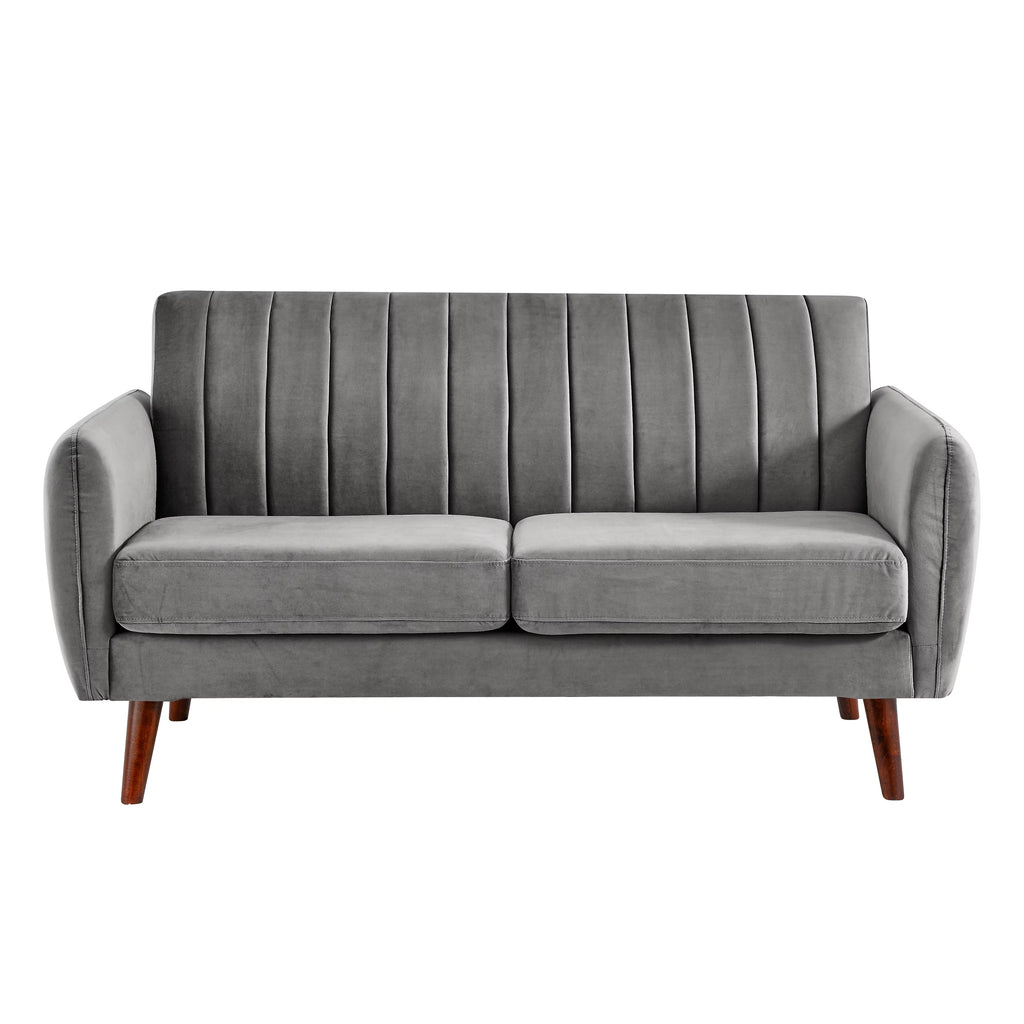 Grey Flannel Sofa and Loveseat Set V539