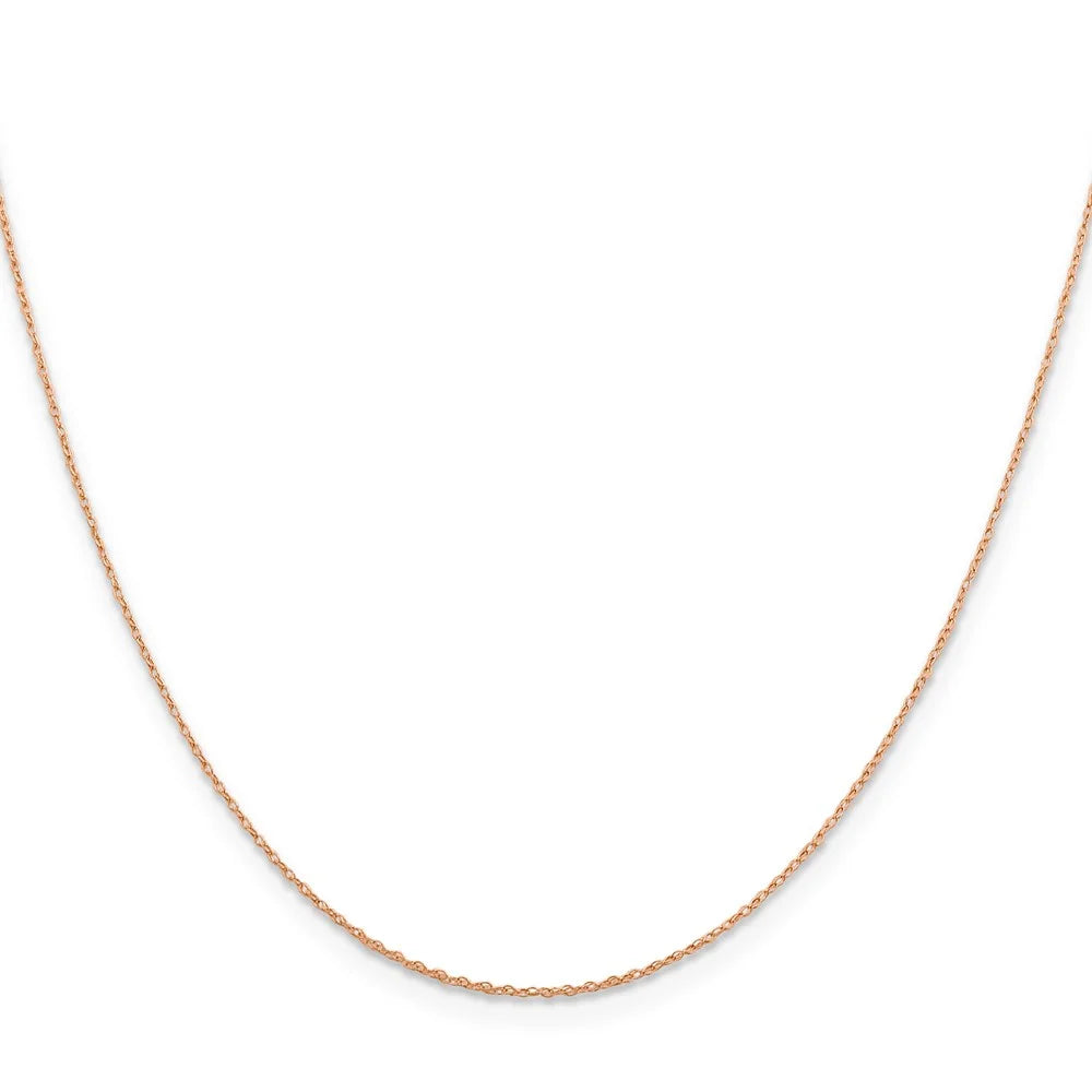 18 inch .5mm Rose Gold Baby Rope Chain with Spring Ring Clasp W3207