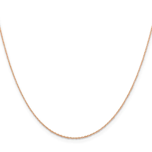 18 inch .5mm Rose Gold Baby Rope Chain with Spring Ring Clasp W3207