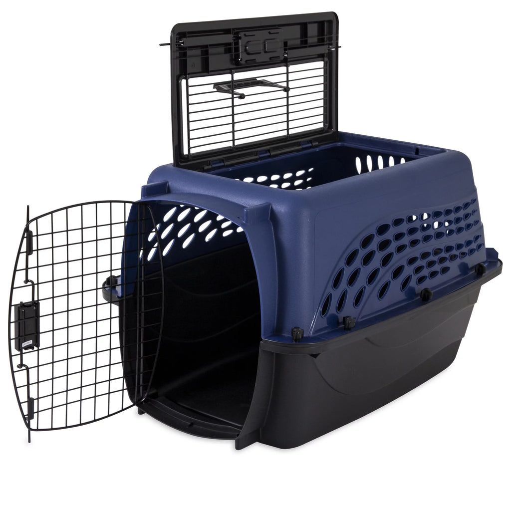 Blue 24 2-Door Plastic Pet Carrier A222