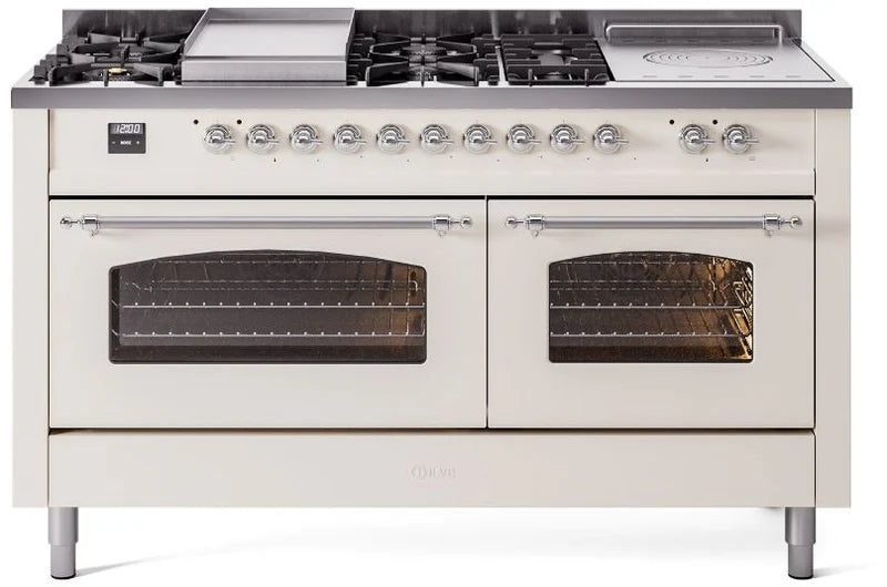 Antique White Dual Fuel Natural Gas Range C4185
