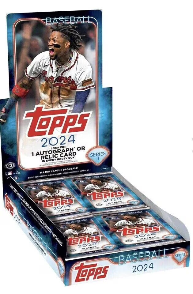 2024 Series 1 Baseball Trading Card HOBBY Box (20 Packs, 1 Autograph & 1 Relic Card) N15304