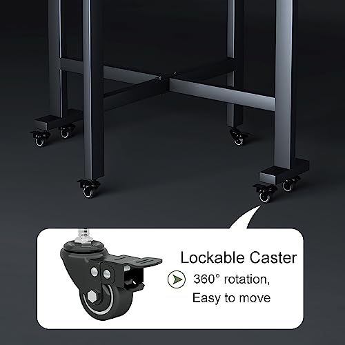 Round Folding Dining Table with Drop Leaf and 6 Wheels I141014