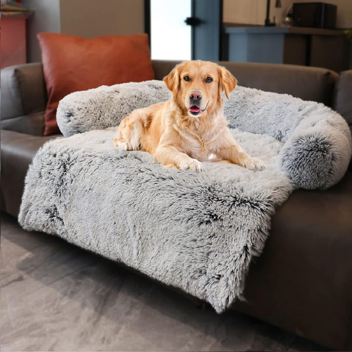 Light Brown Memory Foam Pet Couch Protector K959614