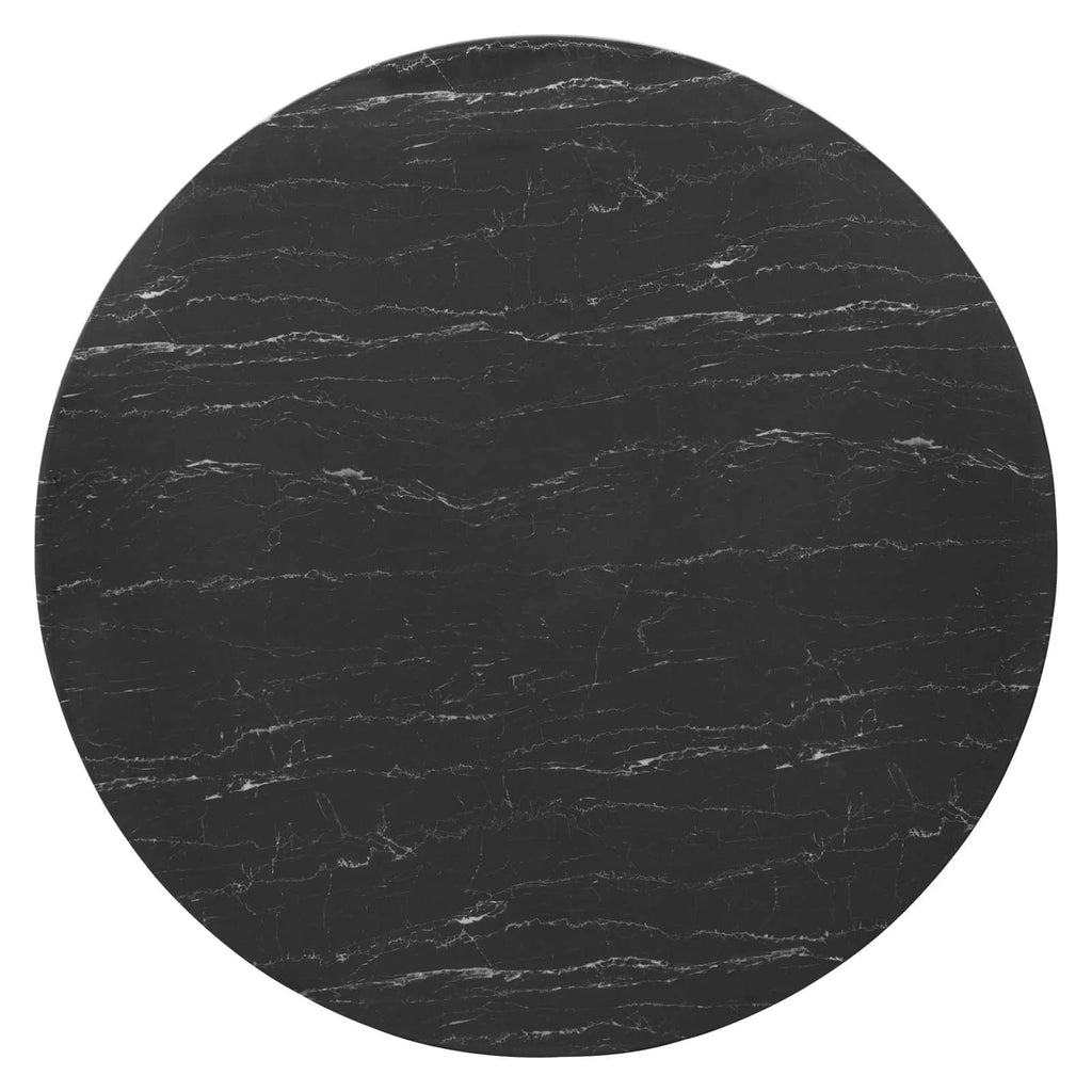 Round Artificial Marble Metal Dining Table J239953