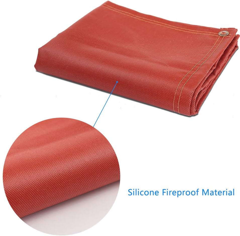 Fireproof Silicone Fire Pit Mat, Washable, 70”×58”, Pack of 2 C3996