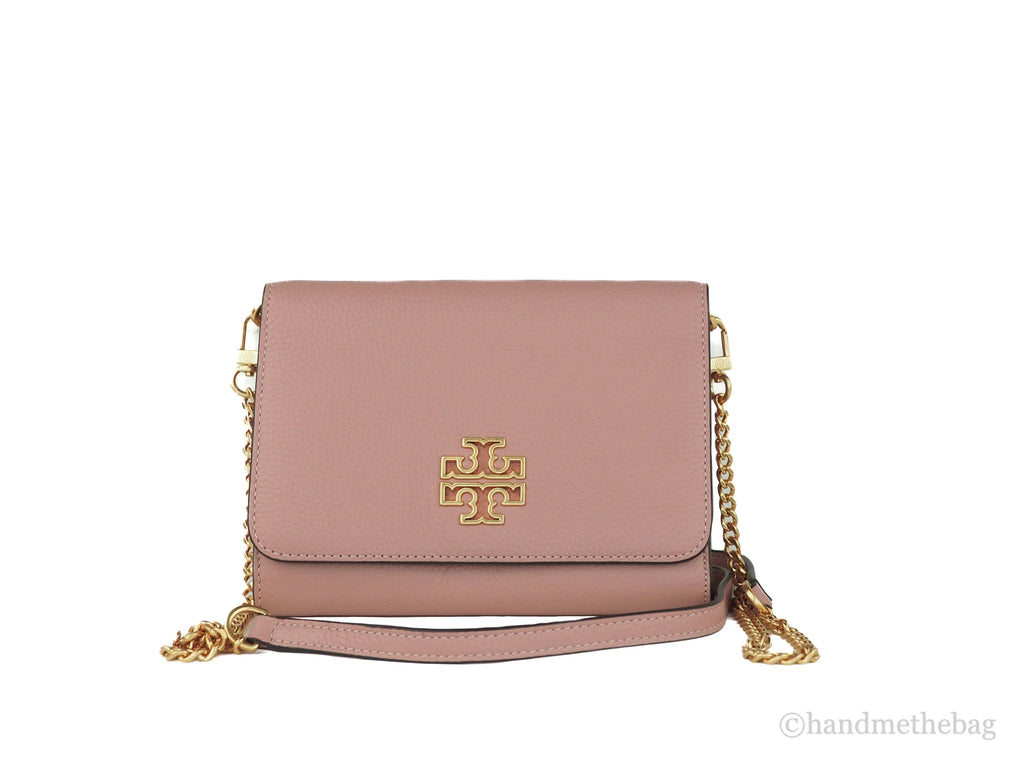 Pink Pebbled Leather Chain Crossbody Bag B964481