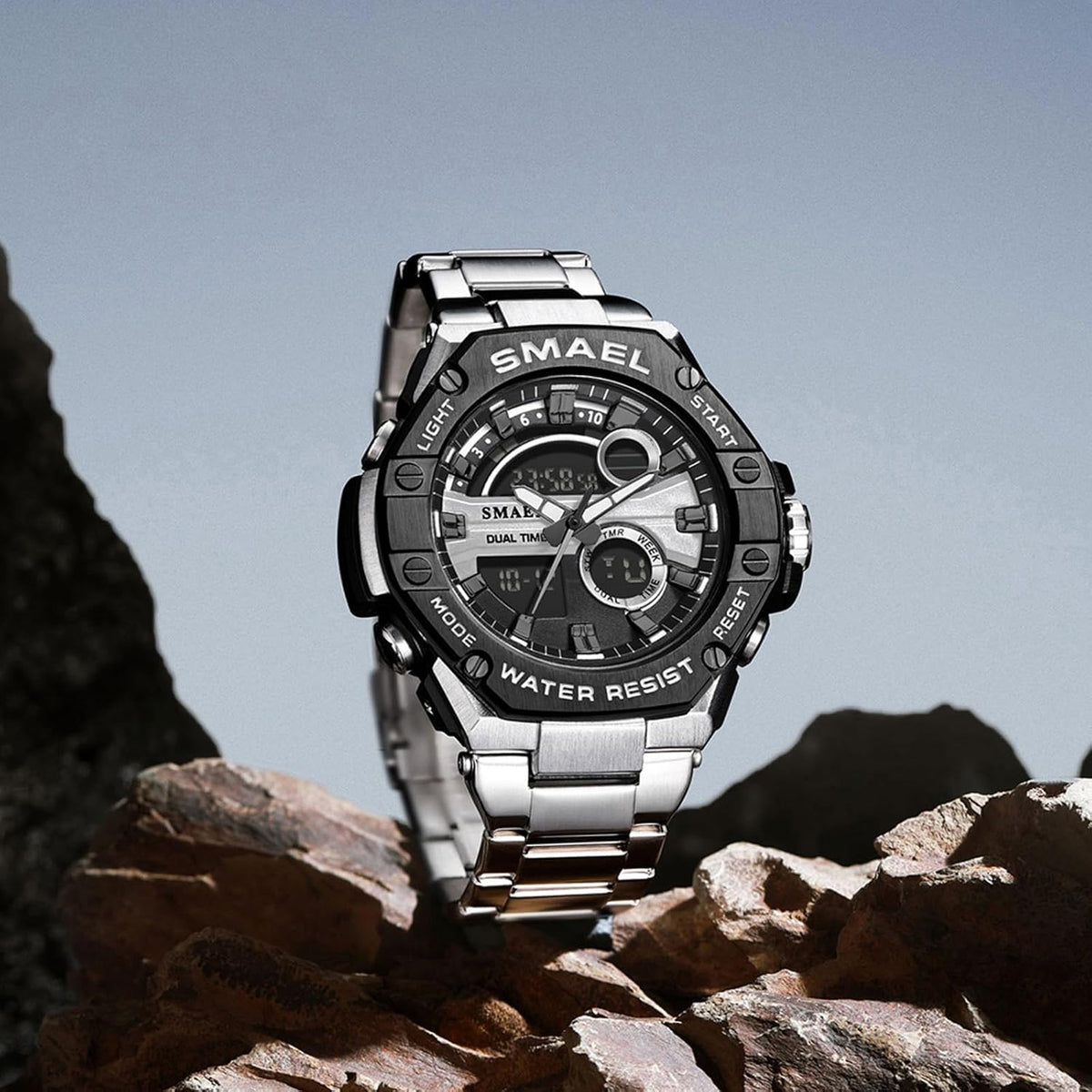 Waterproof Military Tactical Sports Wrist Watch with Led Luminous L37835