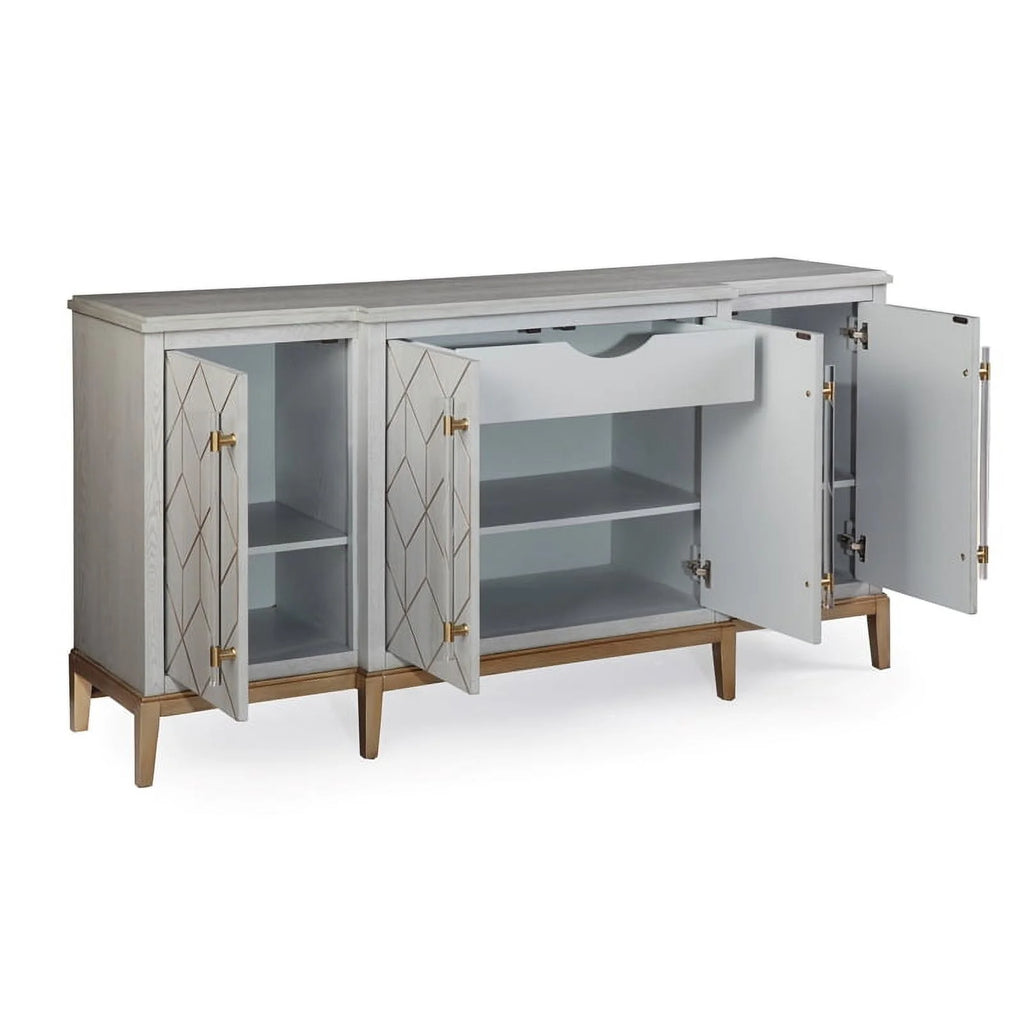 Wood 4-Door Server in Soft Graphite Gray K584