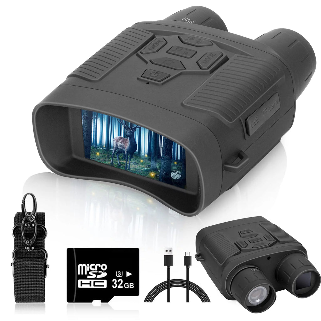 Night Vision Binoculars with 32GB SD Card 36MP 4K 5x Zoom W5772
