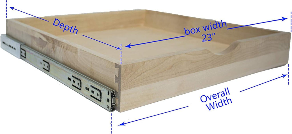 Slide Out Cabinet Shelf Pull-Out Wood Drawer Storage, Soft-Close, Pack of 2 E97414