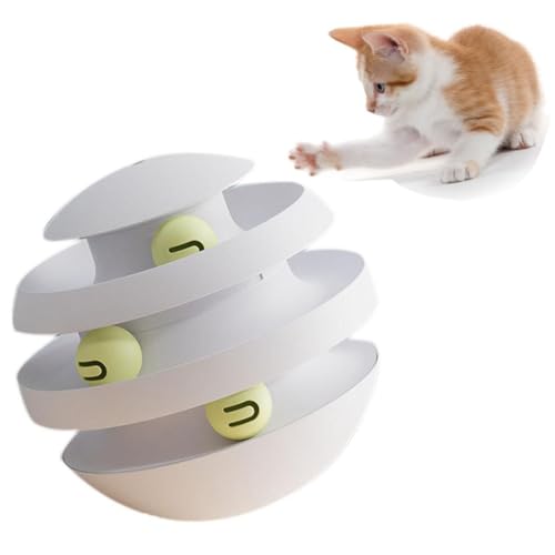 3 Tier Cat Turntable Tumbler Toy with Moving Balls (deep Blue) P68994