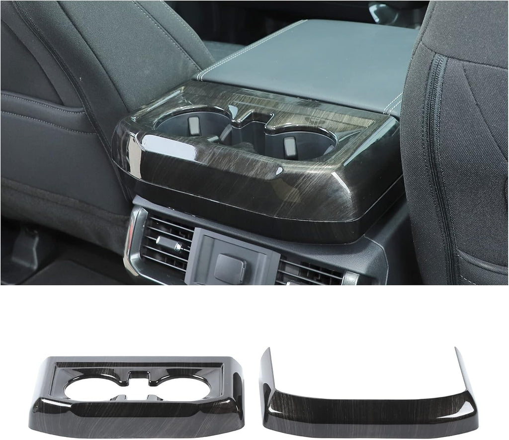 Wood Grain ABS Center Console Cup Holder Panel Trim T894653