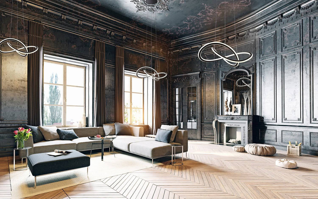 Black LED Chandelier P324
