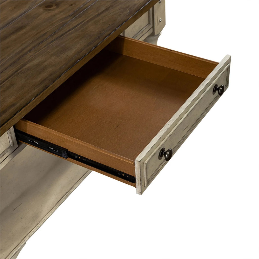 Antique White Drawer Square Cocktail Table Q690467