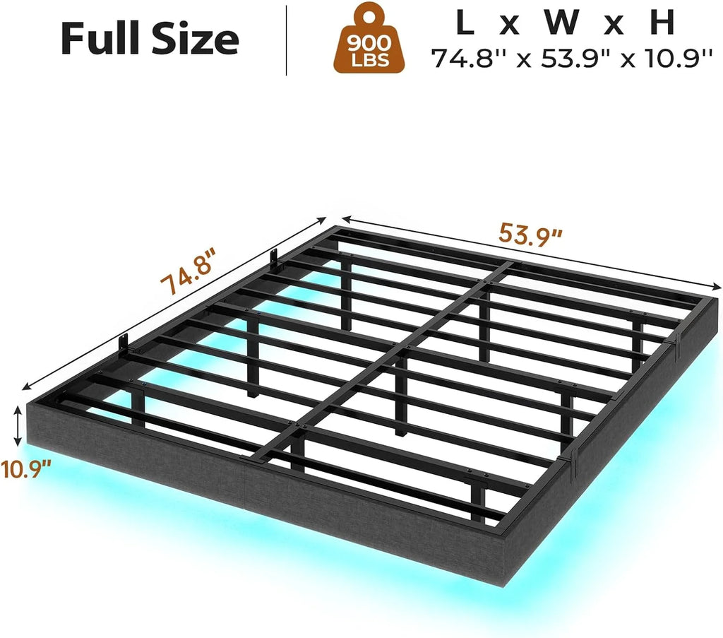 King Size Metal Platform Bed Frame with LED Lights G40474