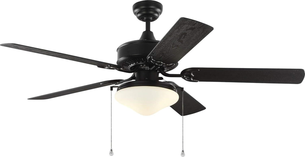 White Outdoor Ceiling Fan with 5 MDF Blades Y488931