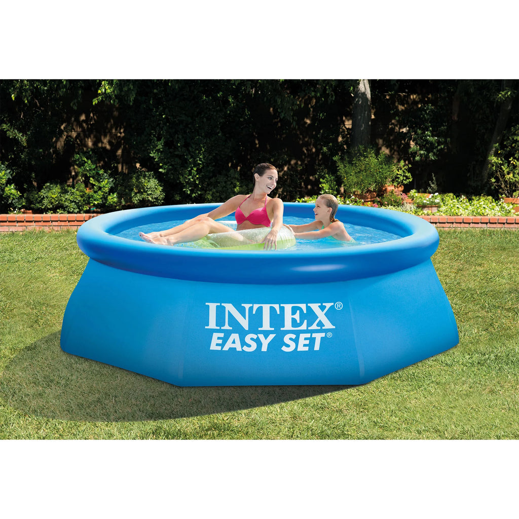 Inflatable Round Swimming Pool with Cover J542846