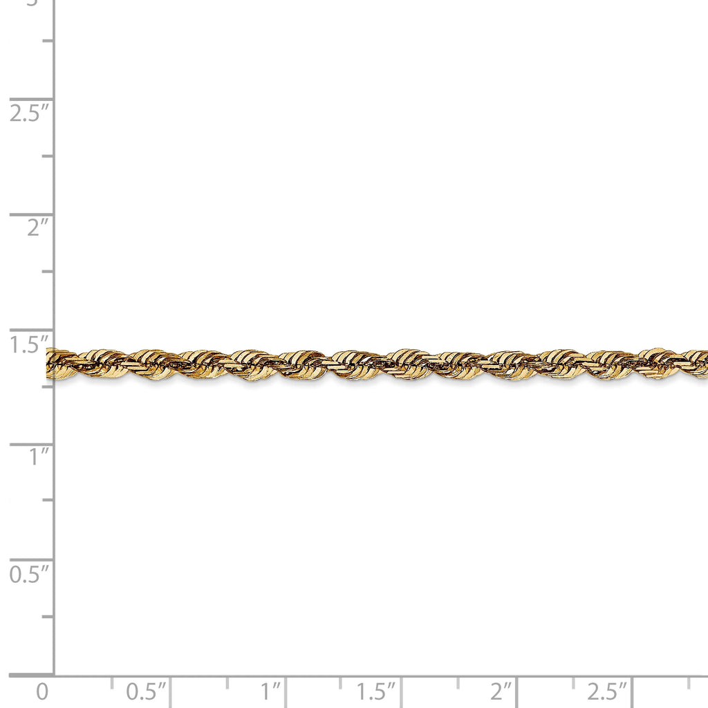 14k 4mm Rope Chain F229