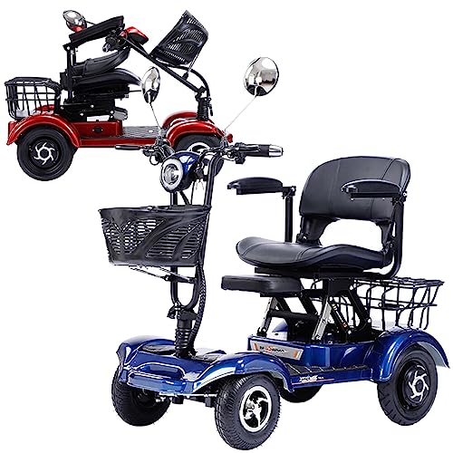 Red Folding Mobility Scooter with Lights P5507
