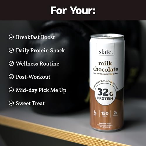 Vanilla Cream High Protein Nutrition Shake, 32g Protein, 1g Sugar, 150 Calories, 1g Net Carbs, Lactose Free, No Added Sugar, 11 fl oz, 12 Cans C7860