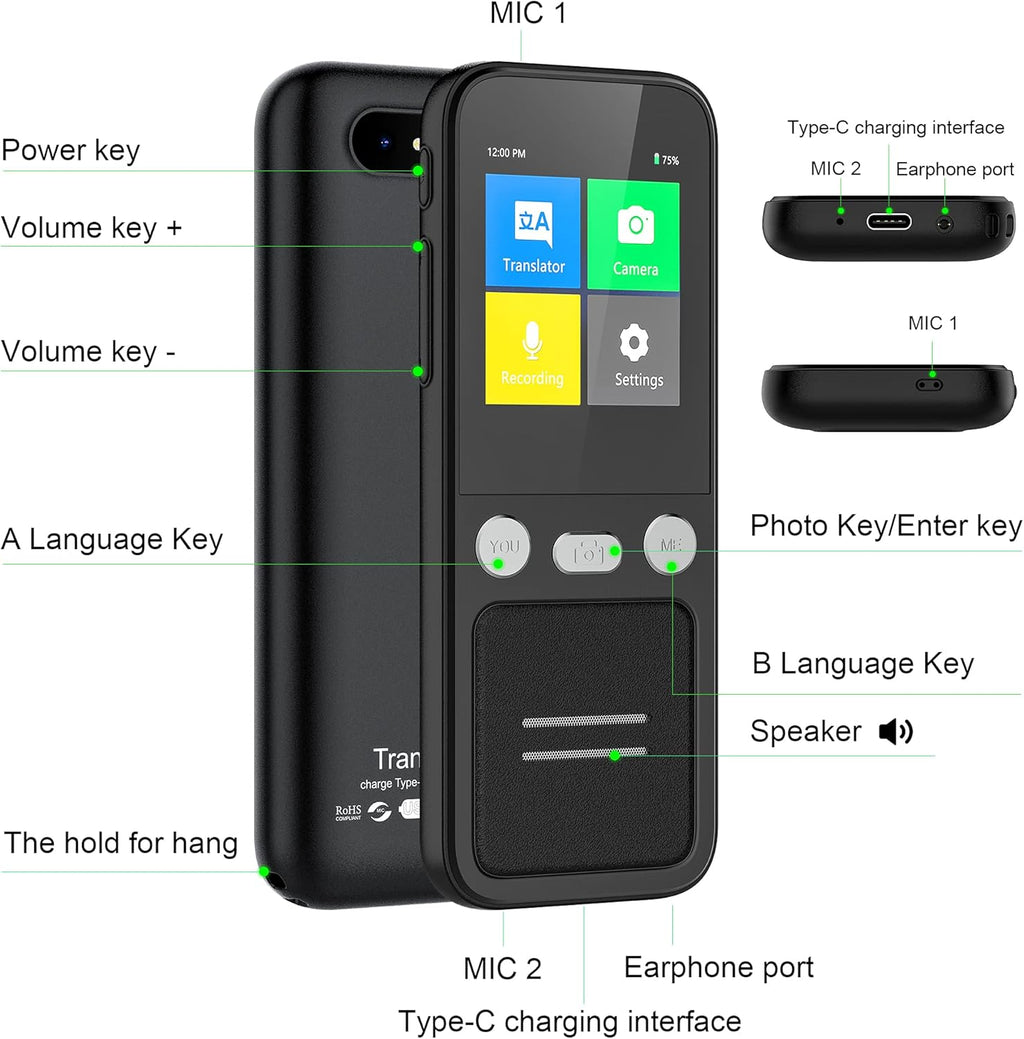 Portable Instant Two Way Translator Device N83606