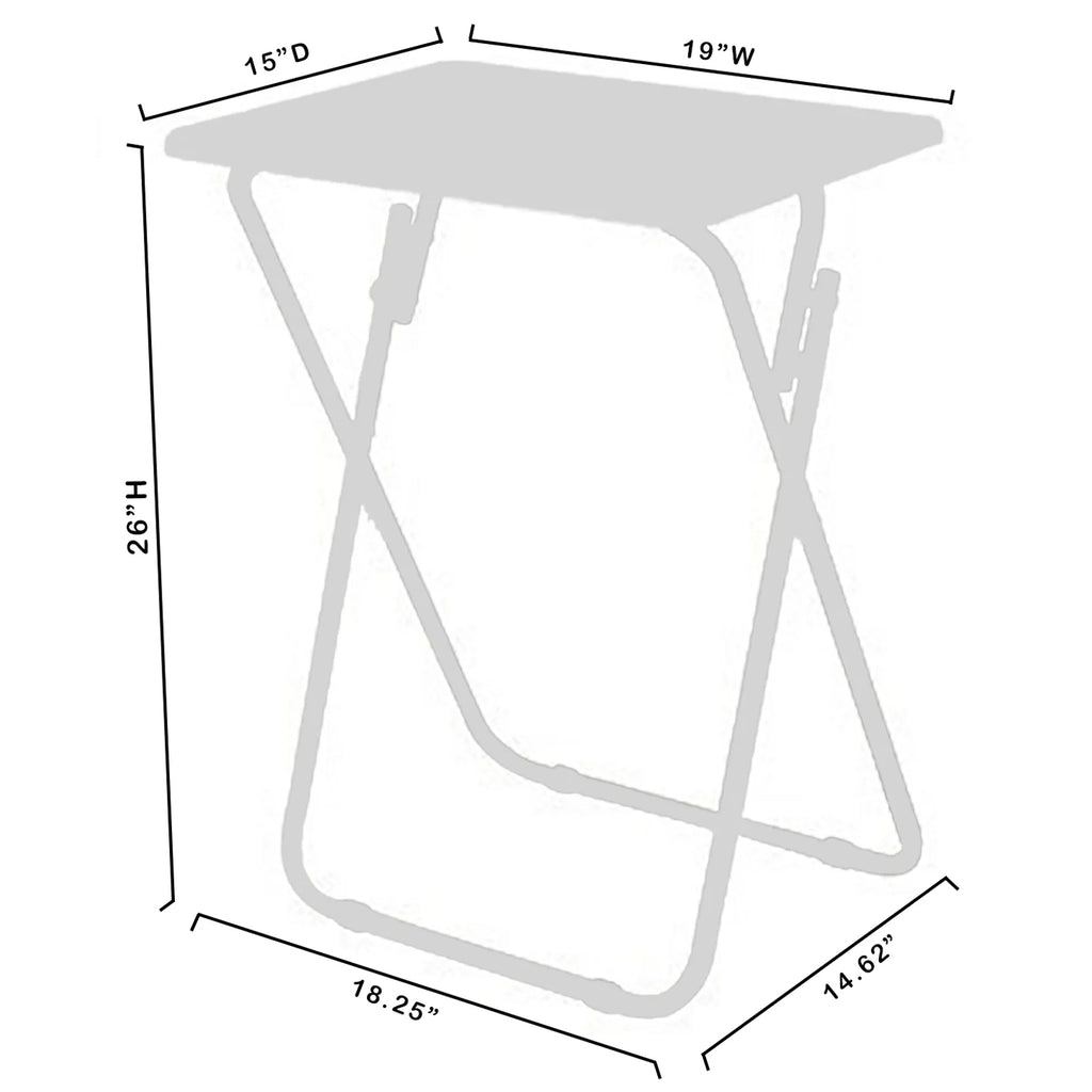Black Set of 2 Folding TV Tray Tables R32957