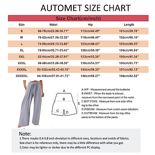 Linen Wide Leg Pants with Pockets O594842