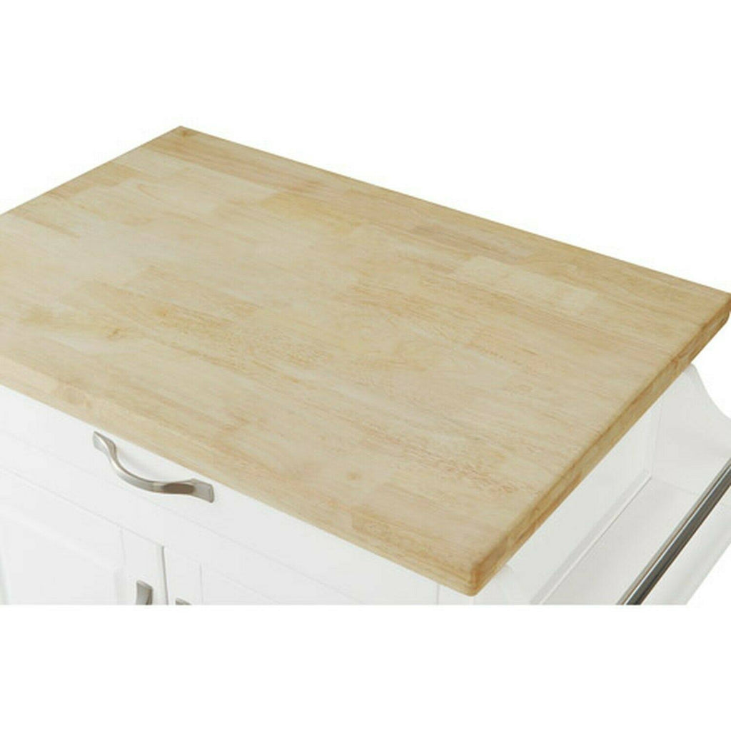 White Kitchen Island Cart Z398