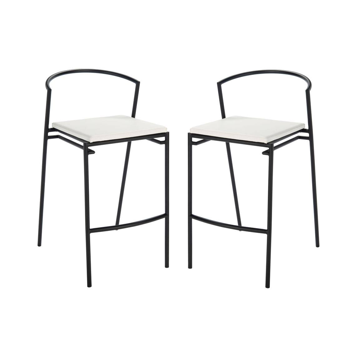 26-inch Counter Stool White/Black V31808