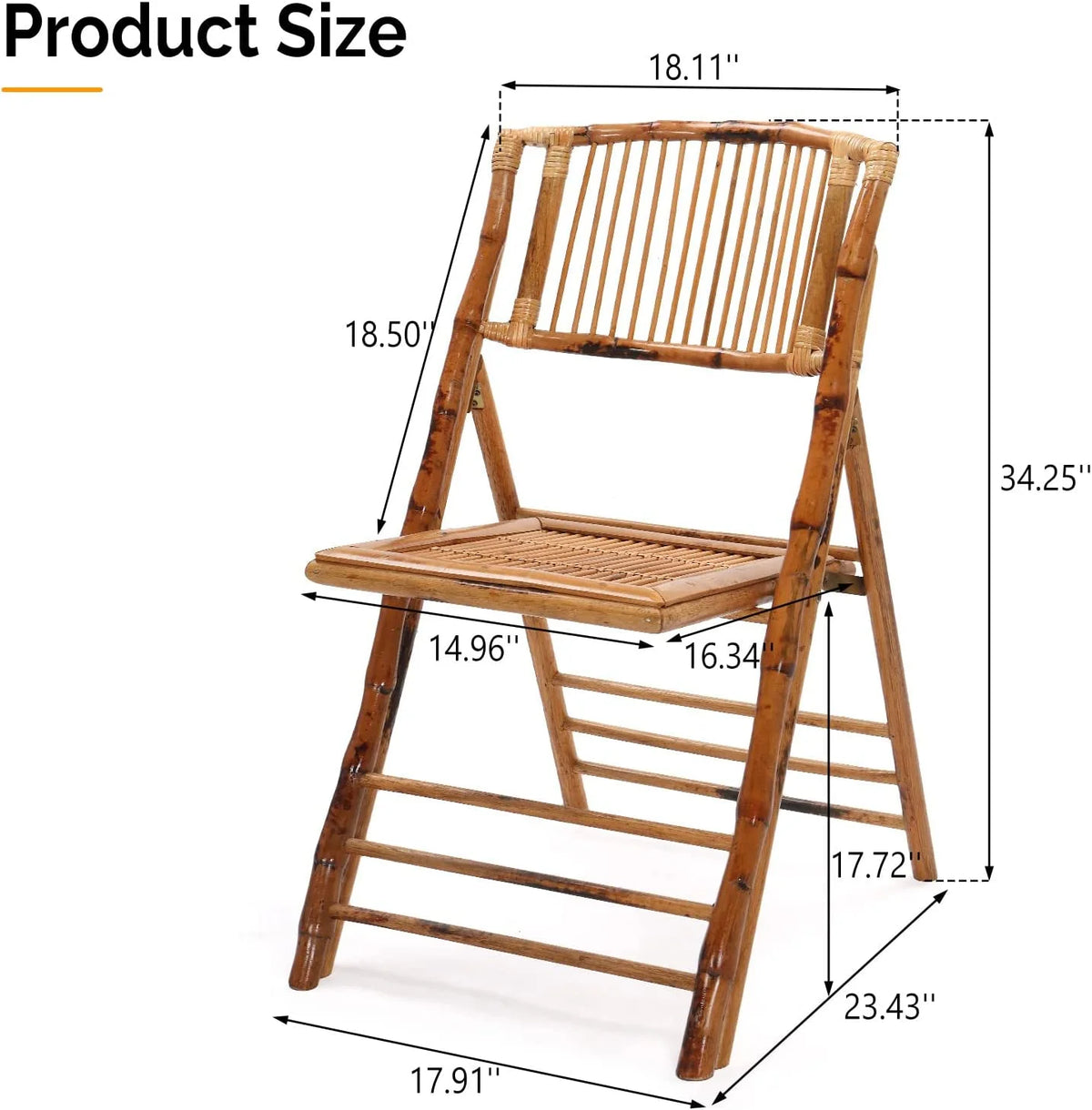 Bamboo Folding Chair 4 Pack H392