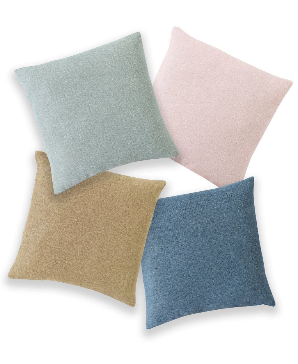 2pk 18″ square Faux Linen Decorative Pillows, Green B159