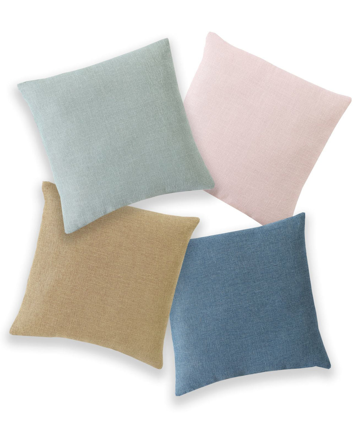2pk 18″ square Faux Linen Decorative Pillows, Green B159