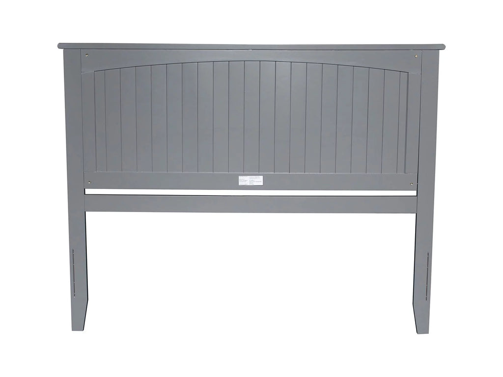 Queen Wood Panel Headboard with Device Charger in Gray H6078