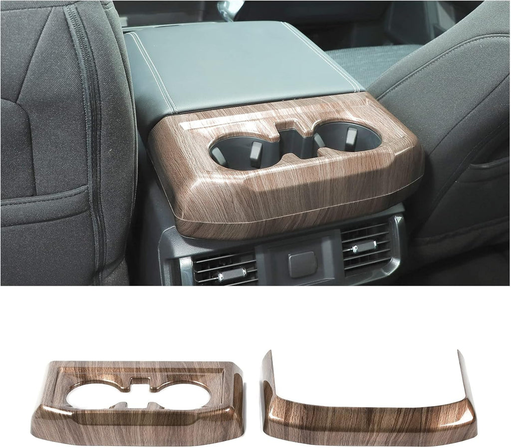 Wood Grain ABS Center Console Cup Holder Panel Trim T894653
