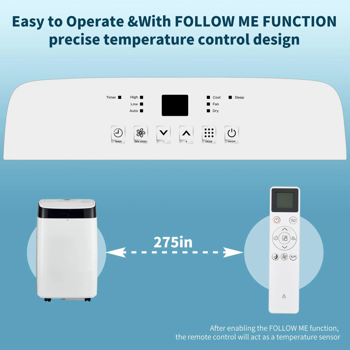 Portable Air Conditioners Fan, 10,000 BTU, with Dehumidifier, Remote Control & Window Kit Q675781