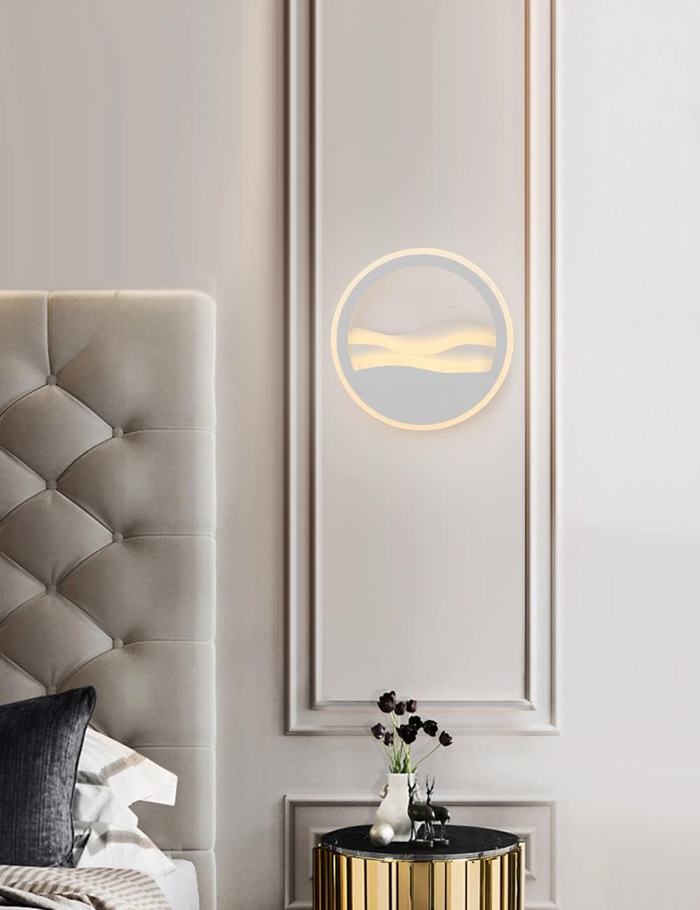 Modern LED Wall Sconce Light, 22W Three-Color Dimming Z928736
