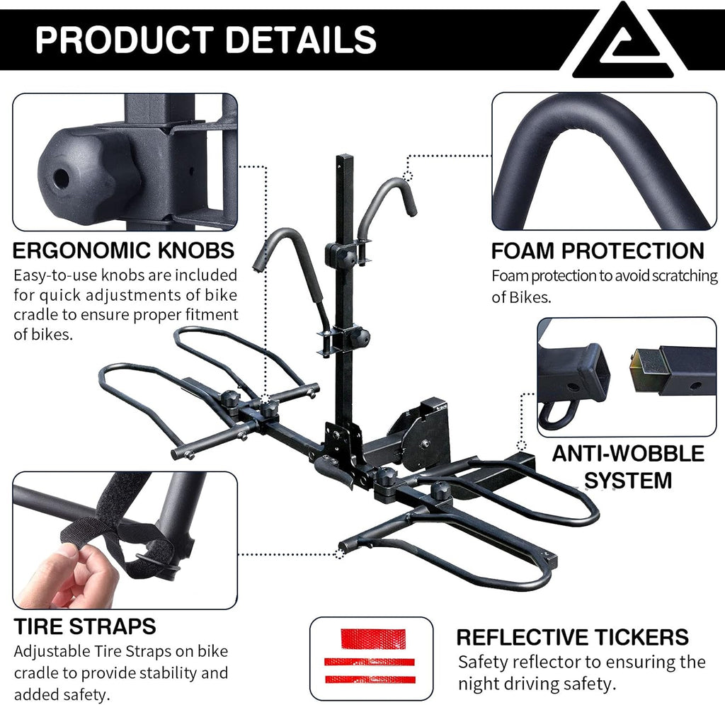 2-Bike Hitch Mount Bike Rack X326413