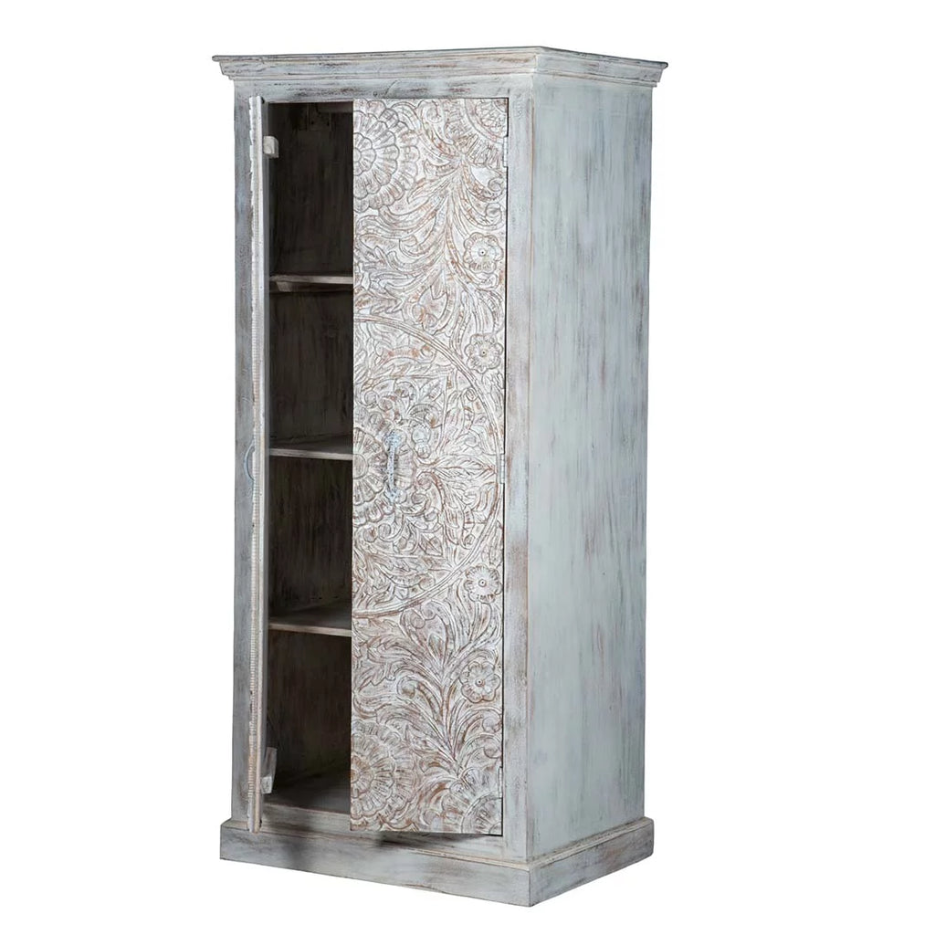 White Carved Wardrobe Z7735