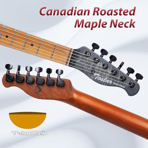 39 Inch Solid Wood Right Handed Electric Guitar with Amp, HSS Pick Up, Poplar Body, Mint Green C394395