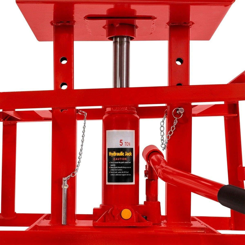 Red 1pc Low Profile Car Lift Ramps D9753