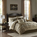 16 Piece Jacquard Cal King Bedding Set F960218