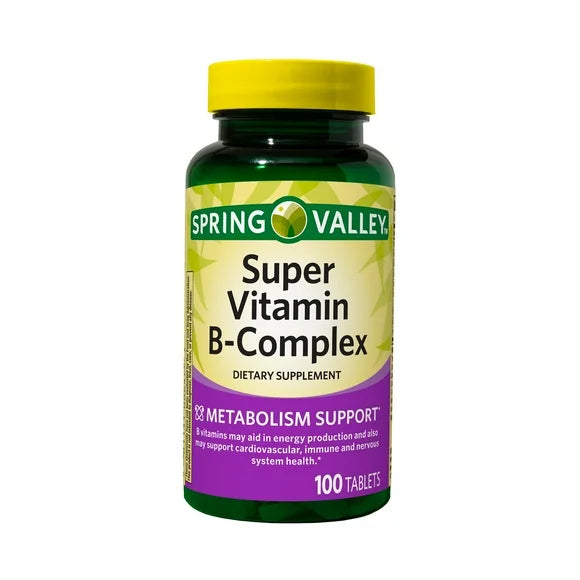 Vitamin B-Complex Tablets Dietary Supplement, 100 Count P450