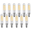12Pack T6 LED Tubular Bulb 4.5W E12 Base Dimmable 2700K Soft White Q81666