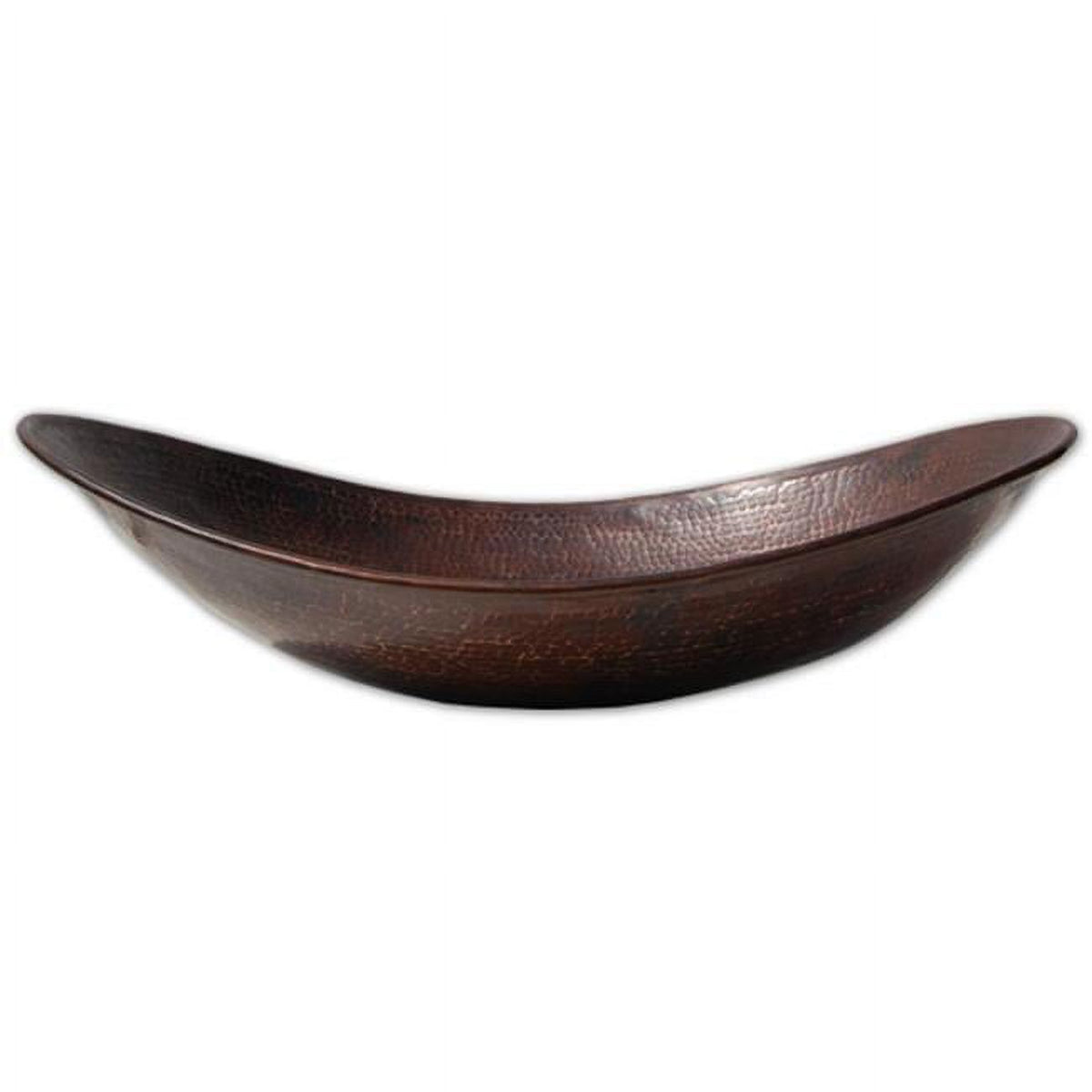 Antique Dark Copper Canoe Shaped Vessel Sink K260148