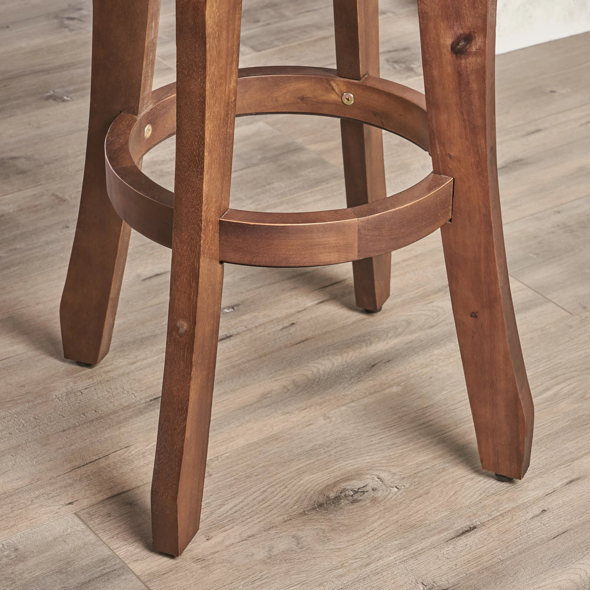 Acacia Wood Barstools, Set of 2, Dark Brown A918